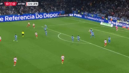 半场：马竞0-0拉科，格列兹曼、鲁杰里射门中框